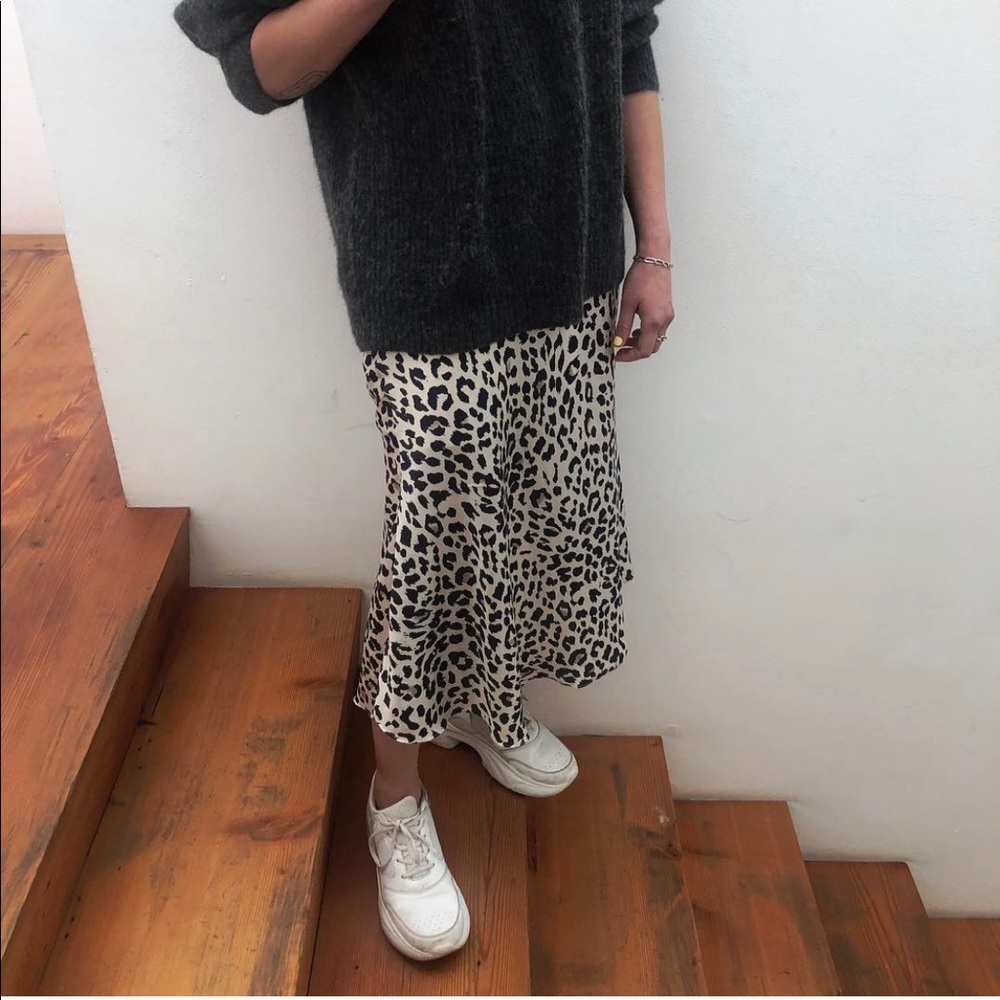 Silk Leopard Skirt